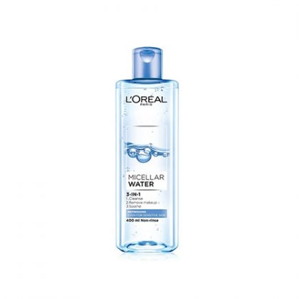 Nước Tẩy Trang L'Oreal Micellar Water 3 in 1 Refeshing 400m-xanh nhạt
