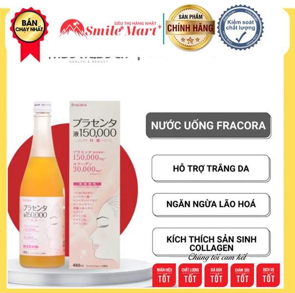 Nước uống Nhau thai cừu Fracora Placenta 150000mg-480ml