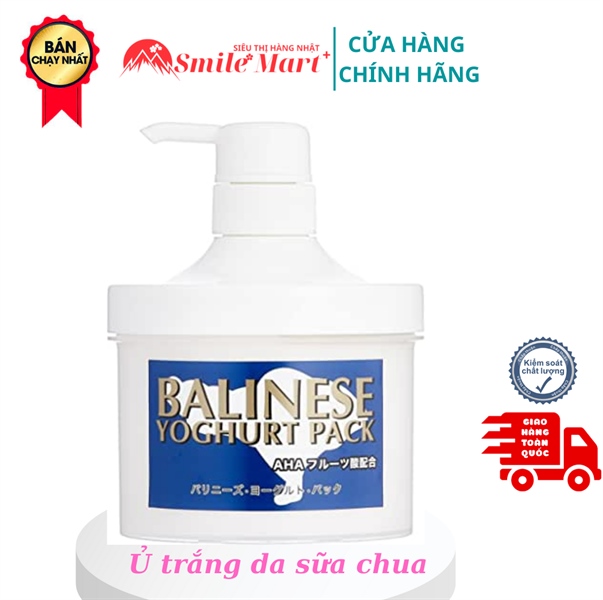 HŨ Ủ TRẮNG DA SỮA CHUA BALINESE YOGHURT PACK AHA 500G