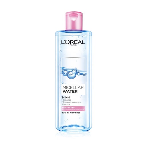NƯỚC TẨY TRANG L'OREAL PARIS 3-IN-1 MICELLAR WATER 400ML DA KHÔ & DA THƯỜNG- HỒNG,