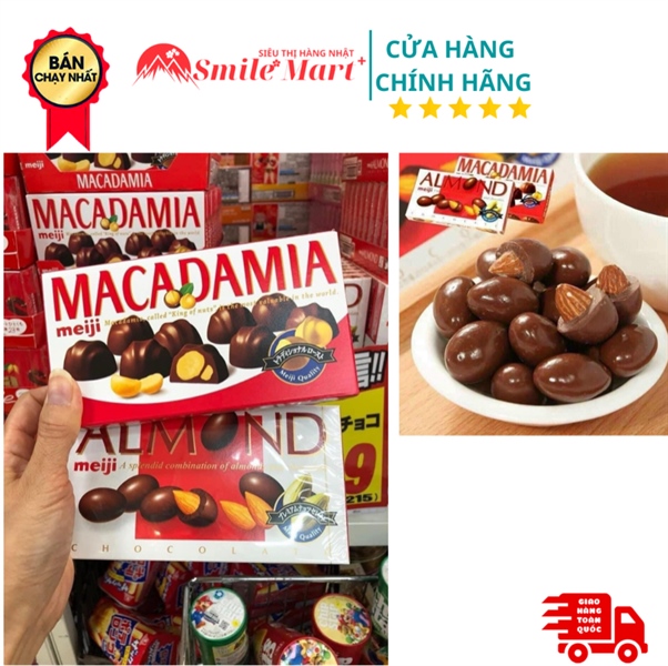 Socola Meiji Macadamia Chocolate 64g- Kẹo Tết 2024