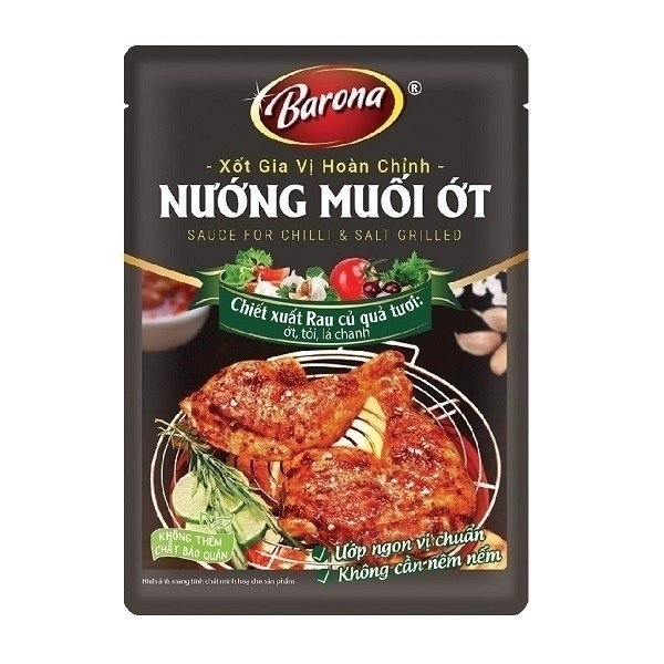 XỐT GIA VỊ NƯỚNG MUỐI ỚT BARONA GÓI 80g
