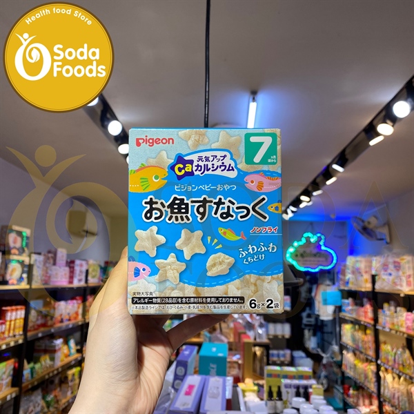 Bánh gạo Pigeon 7m - cá bổ sung canxi