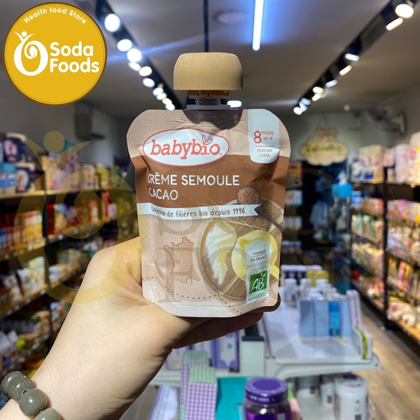 Váng sữa hữu cơ Babybio 85g (8m+) - Cacao