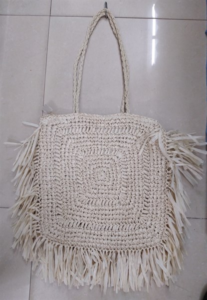 Túi cói vuông tua rua - Sedge bag - USD 12