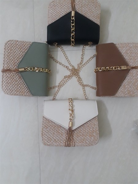 Túi cói hộp nắp da - Sedge bag - Usd 9