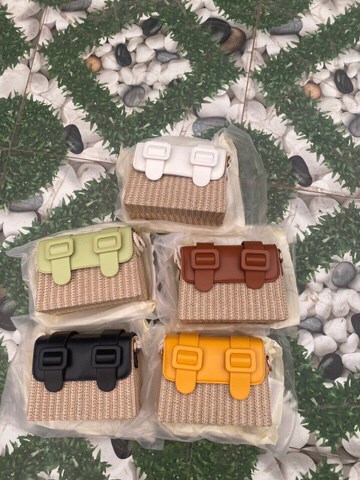 Túi cói hộp 2 khoá và khoá tròn xoay - Sedge bag - Usd 12