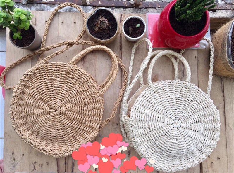 Túi cói đĩa to - Sedge bag - Usd 12