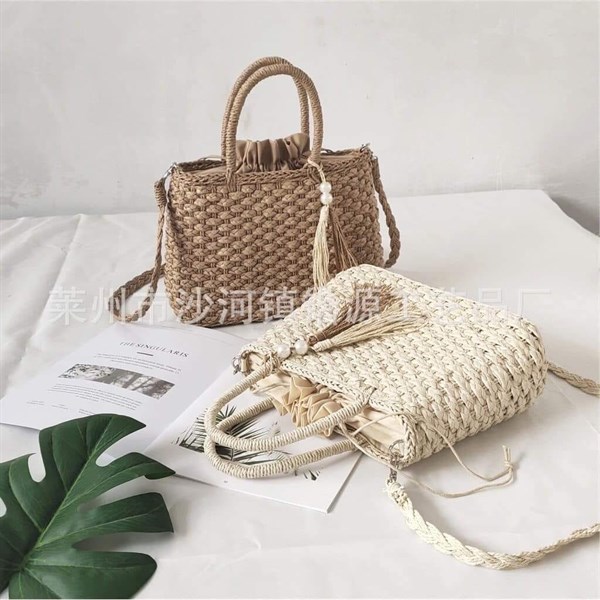 Làn cói hạt ngọc kiểu cũ - Segde bag - Usd 9