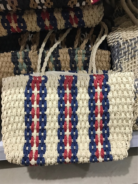 Túi làn cói 3 kẻ sọc - Sedge bag - Usd 11