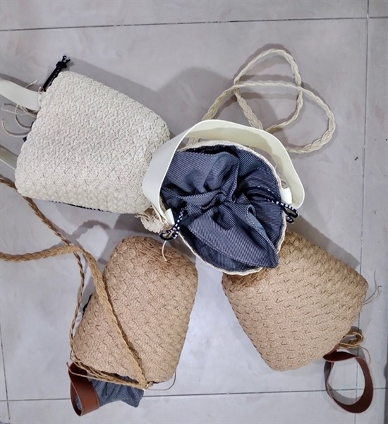 Túi cói miệng nơ - Sedge bag - Usd 9