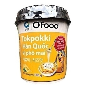 BÁNH GẠO TOKPOKKI HÀN QUỐC ĂN LIỀN VỊ PHÔ MAI O'FOOD LY 105G