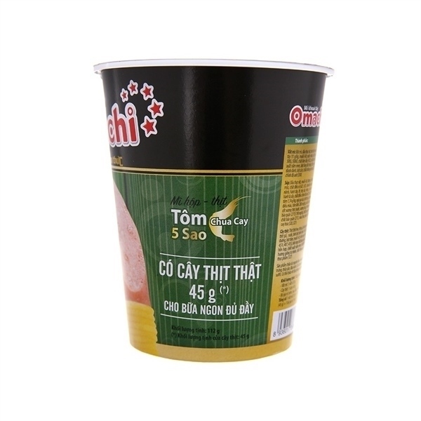 MÌ LY OMACHI TÔM CHUA CAY CÓ CÂY THỊT THẬT 45G
