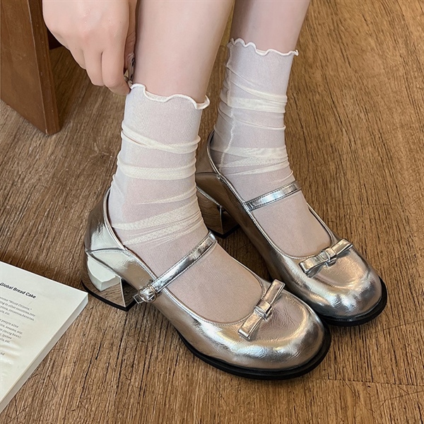 BB025 Nơ bạc nhỏ