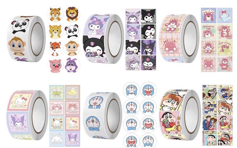 Cuộn 500 Tem Sticker Chibi