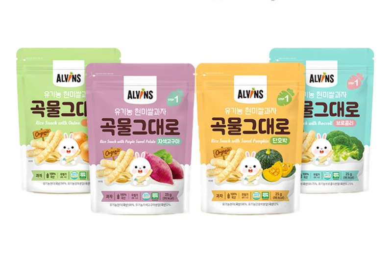 Bánh gạo lứt ăn dặm hữu cơ cho bé vị hành tây Alvins 25g
