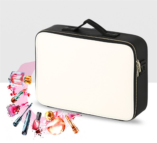 Cốp Vali Da PU Đen Trắng Khóa Đồng Cao Cấp Chống Thấm Nước