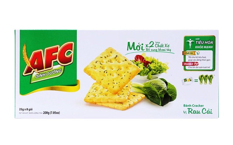 Hộp bánh AFC vị Rau cải 200gr