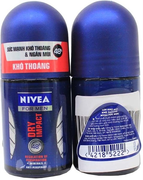 LĂN KHỬ MÙI NIVEA KHÔ THOÁNG NAM 25 ML