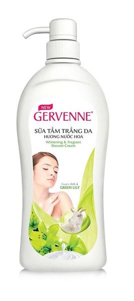 Sữa Tắm Trắng Da Hương Nước Hoa Gervenne 900g - Hương Hoa Ly Xanh