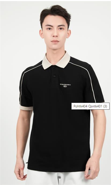 Áo polo nam POHTK404 (Đen)