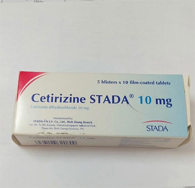 Cetirizine Stada 10mg ( hộp 5 vỉ x 10 viên )