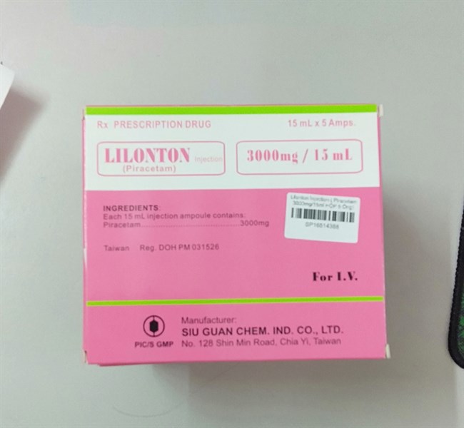 Lilonton Injection ( Piracetam 3000mg/15ml - H/5 ống)