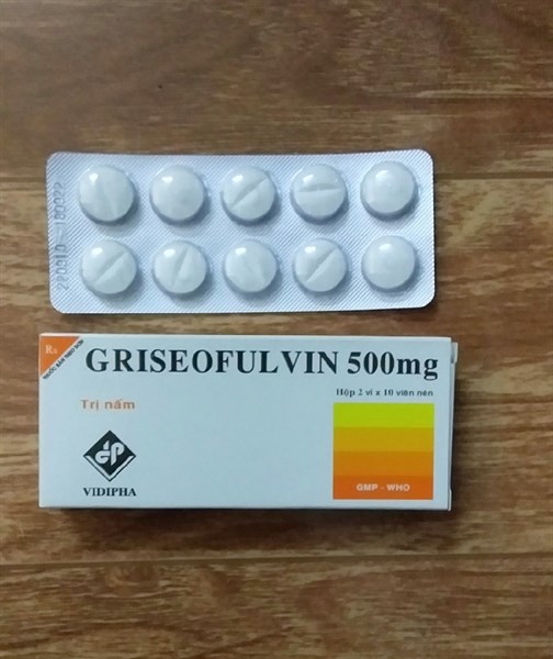 Griseofulvin 500 Vidipha ( h/2 vỉ x 10 viên )