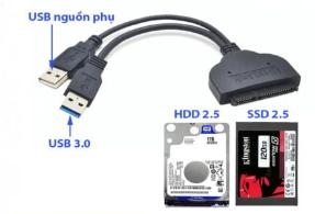 Dây USB 3.0 - sata (kết nối ssd + hdd)