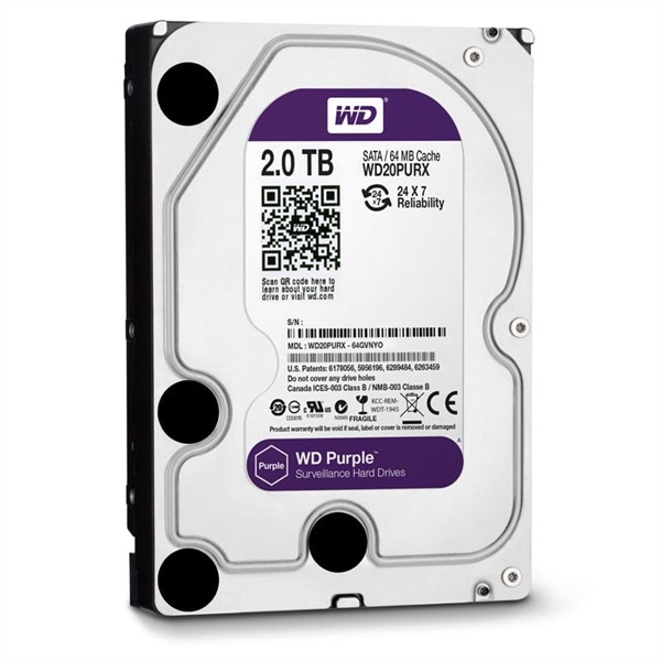 HDD 2TB WD tím (hãng)(2Y)