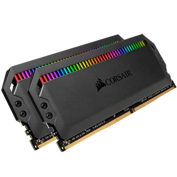 DDram Corsair 4 32GB/3200 (2X16)DIMM CL16 Dominator Platinum RGB Black Heatspreader RGB LED
