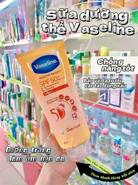 DƯỠNG THỂ TRẮNG DA CHỐNG NẮNG VASELINE HEALTHY WHITE SPF50+ PA++++ SUN+POLLUTION PROTECTION CONCENTRATED WHITENING SERUM