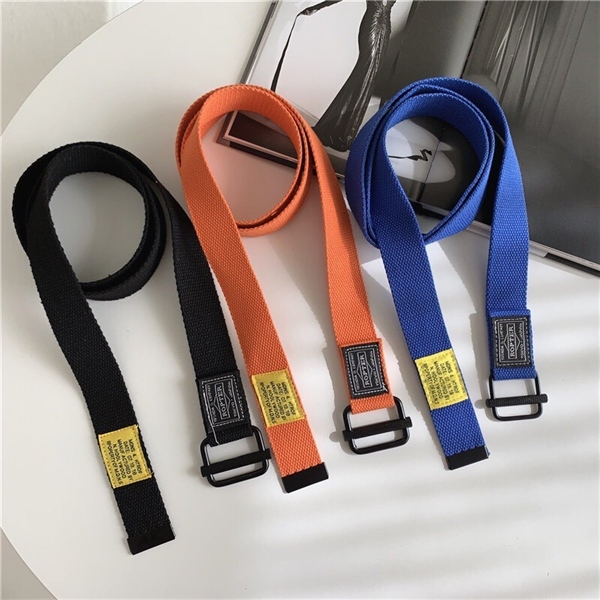 Thắt lưng nam nữ vải canvas phối vải dù 3.5cm