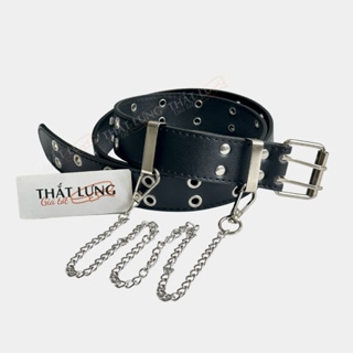 Thắt lưng lỗ kèm xích, chain cá tính (gồm nhiều kiểu dây nịt xích khác nhau) TL004 - Thắt Lưng Giá Tốt - 1 hàng lỗ + xích
