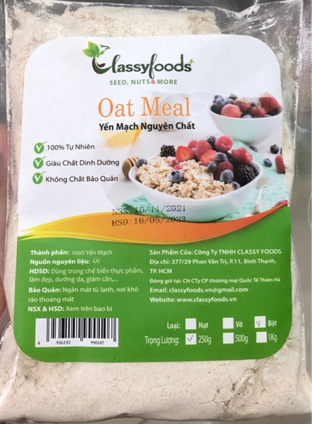 Bột yến mạch Classy Food 250g