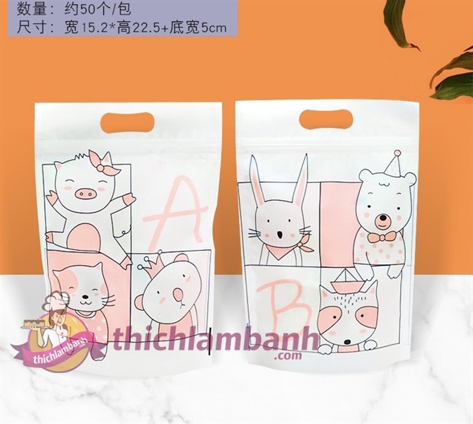 Túi zip mẫu hoạt hình (10c)