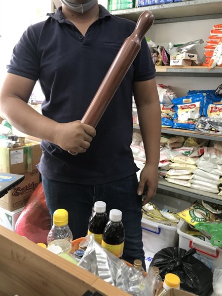 Cán bột gỗ tay 45cm Vy Quân ĐẠI