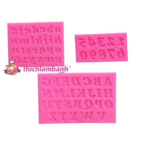 Khuôn silicon 4D 3 mảnh chữ số