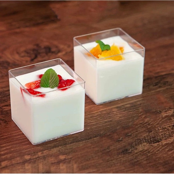 Ly nhựa mousse kèm nắp mẫu vuông 5x5.5cm 6055 (100c)