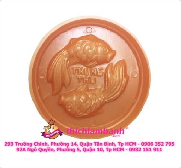 Khuôn trung thu nhấn Ngọc Lan Song Ngư - 150 GR