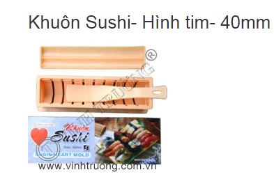 Khuôn Sushi Vĩnh Trường HÌNH TIM (mẫu số 5)