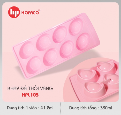 Khay đá 8 Thỏi vàng HPL105