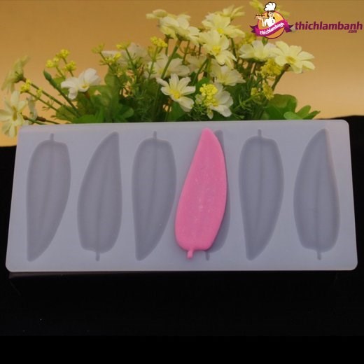 Khuôn silicon mỏng decor 6 lá