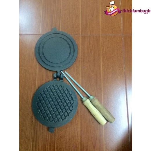 Khuôn bánh kẹp trơn nhôm chống dính Huỳnh Anh size NHỎ - 16 cm