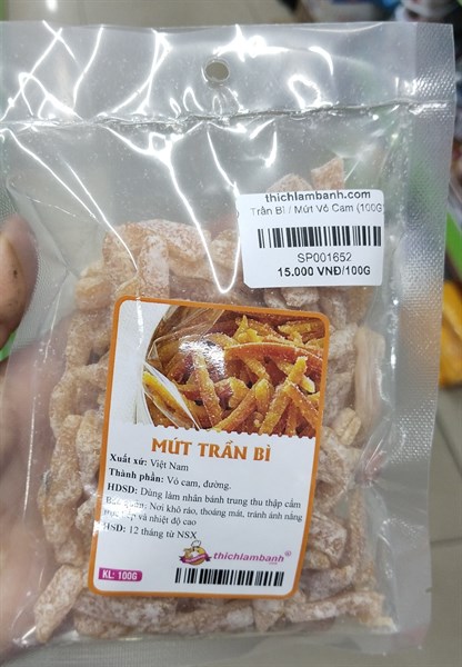 Trần Bì / Mứt Vỏ Cam (100G)