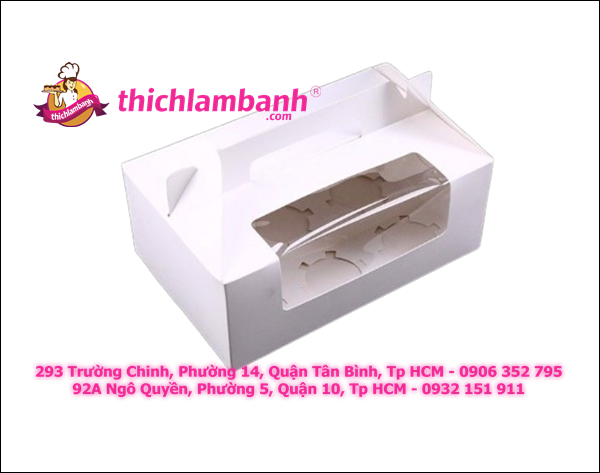 Hộp cupcake 6 xách tay