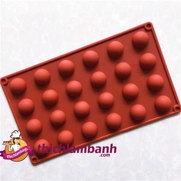 Khuôn silicon 24 lỗ bán nguyệt