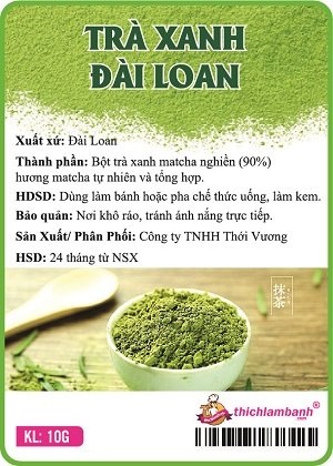 Bột Trà Xanh Đài Loan (Mũ Đỏ) (10g)