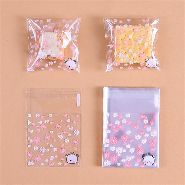 Túi dán 7 x 7cm mẫu - Hoa nhí hồng