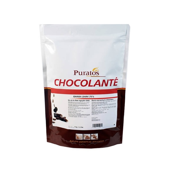 Socola Nút Đen D75% Puratos (100G)